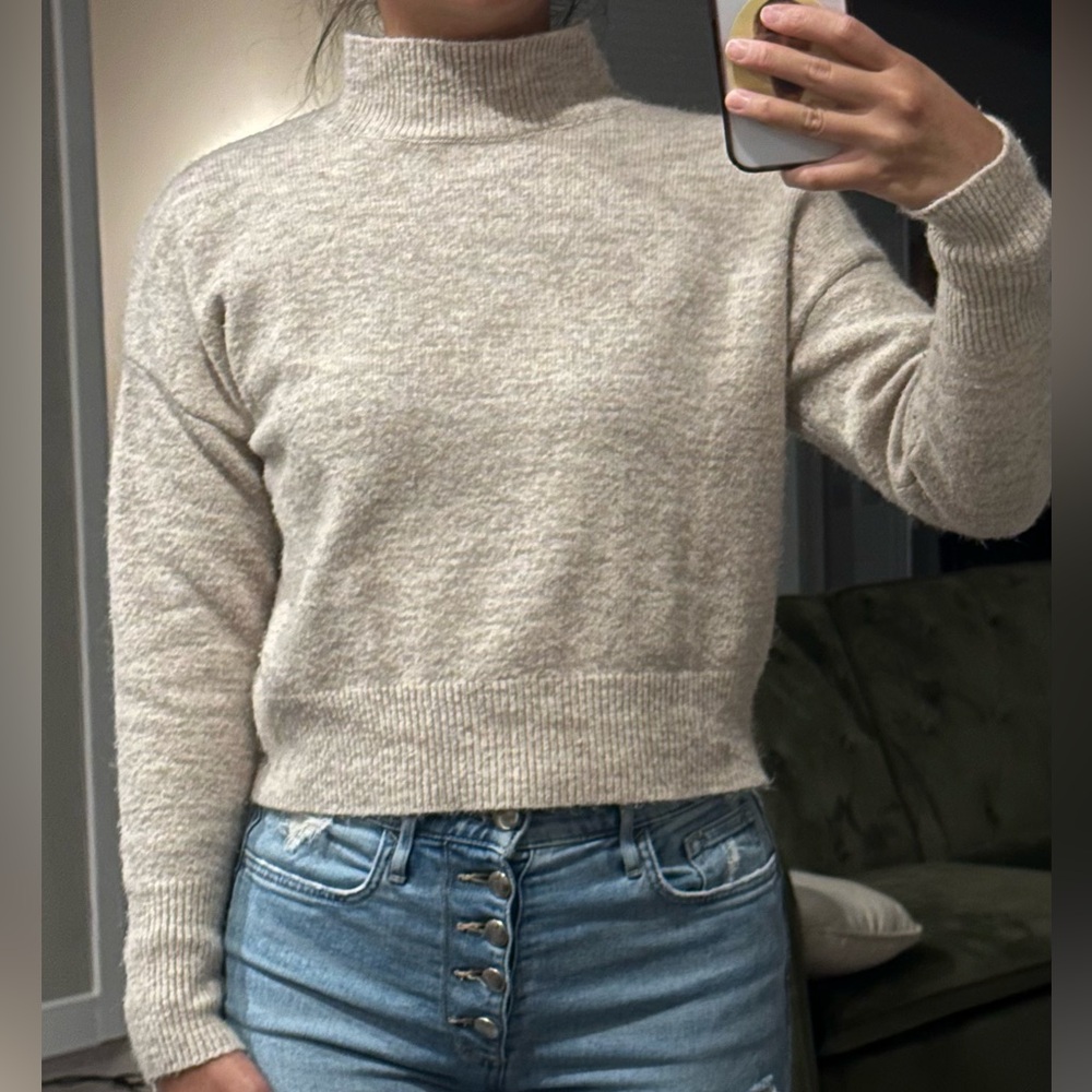 Cream turtleneck